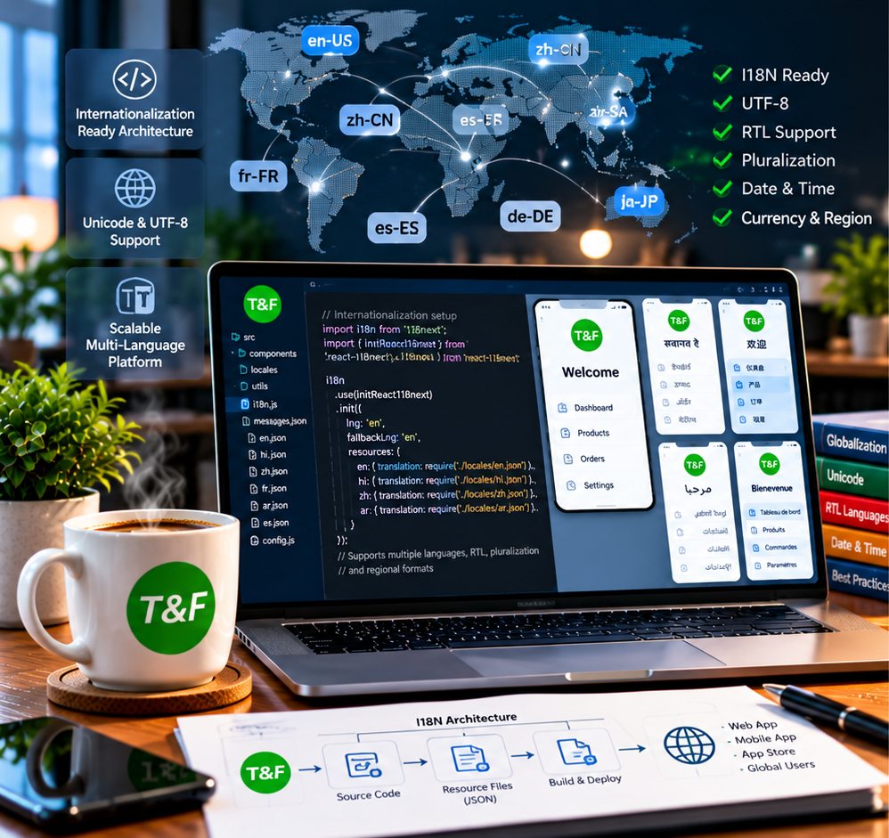 Internationalization-ready architecture and multilingual application dashboard